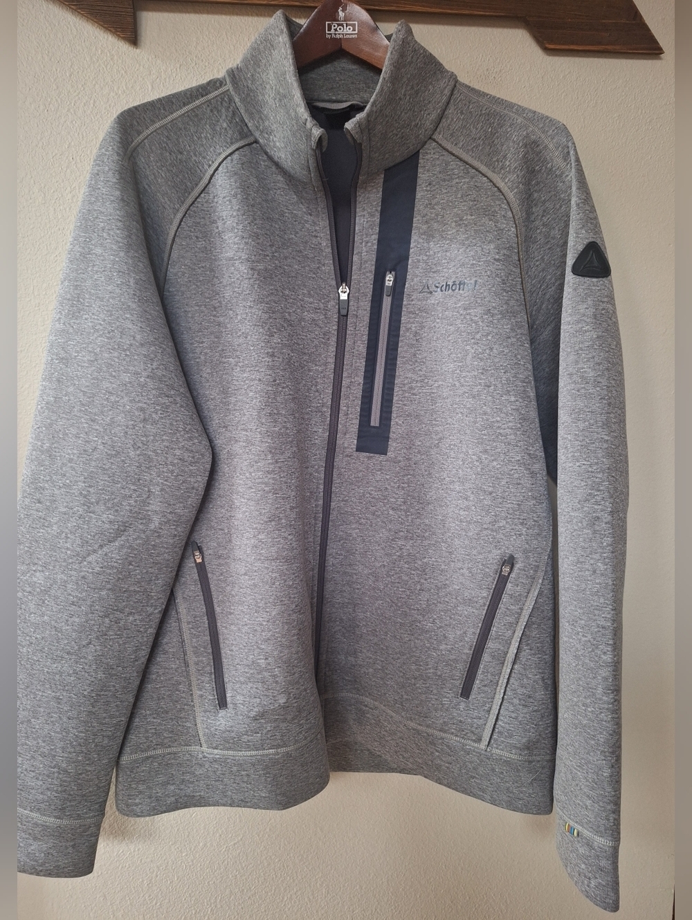 Schoffel Fleece Jacket Lechtal 1 Gray Full Zip  Hunting Casual Size Uk 42 US L